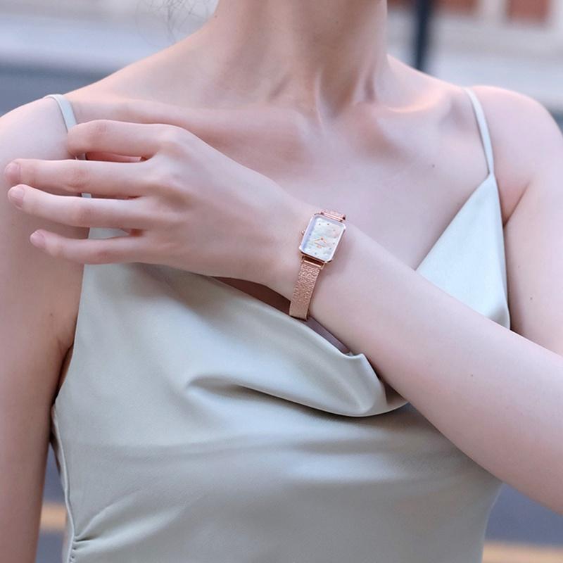 Daniel Wellington Watch quartz movement stainless steel strap white dial women's watch small square watch DW00100578