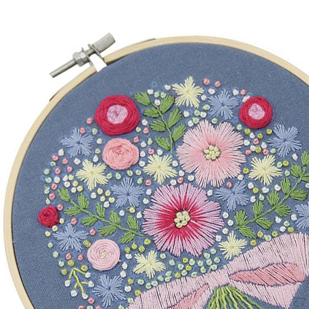 Embroidery Starter Kit Stamped Stitch Drawings Thread Kits