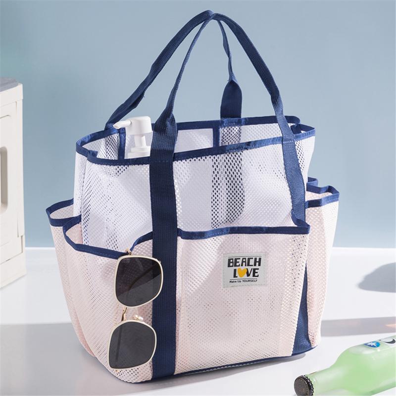 

Large Capacity Storage Handheld Toiletry Bag Portable Beach Bag Drain Water Swimming Bag Travel Essential Cosmetic Bag