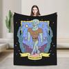 Alastor Hazbins Hotels Characters  Blanket Flannel Spring Autumn Radio Demon Portable Throw Blanket for Home Office Bedspread