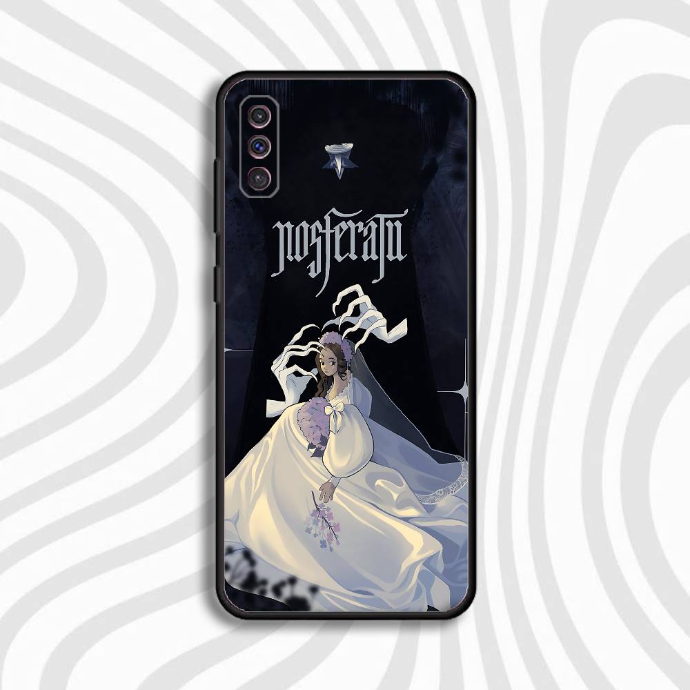 N-Nosferatu Vampire Goth Phone Case For Samsung S10,S21,FE,S21,Note 20,S26,S25,S24,S23,Ultra,S9,22,Plus Soft Silicone Black Case