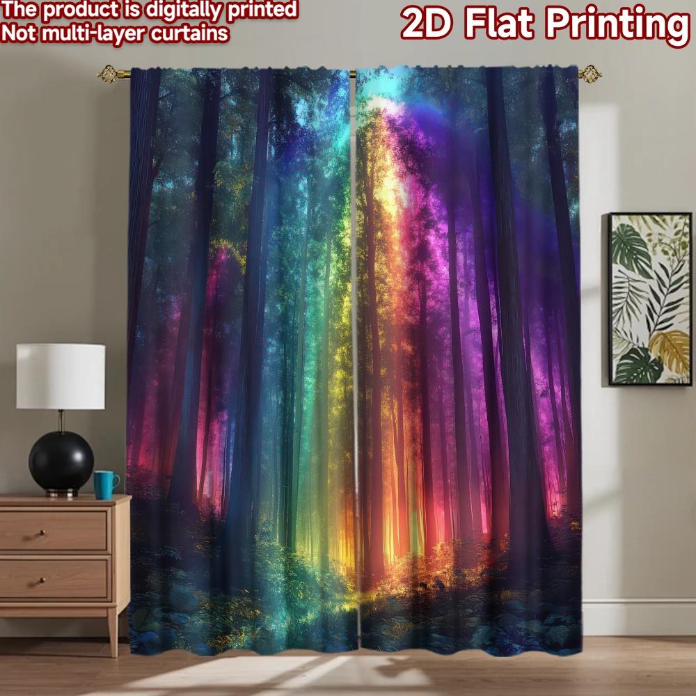 1pc 2D flat Photography Backdrop Background cloth Forest 100% Polyester Holiday Decorations Perfect for Holiday decorations for