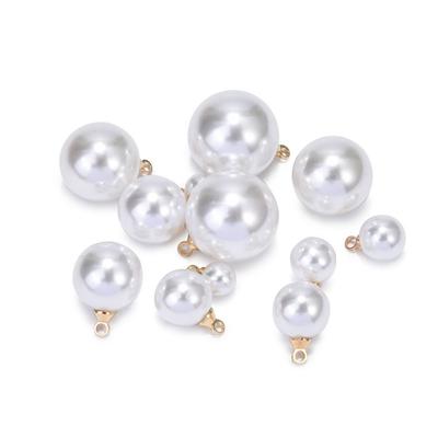 10 PCS ABS Perle Artificielle Fait Main DIY Boucles d'Oreilles Pendantes Pendentif Boutons Perle pour Pull Fermeture Éclair