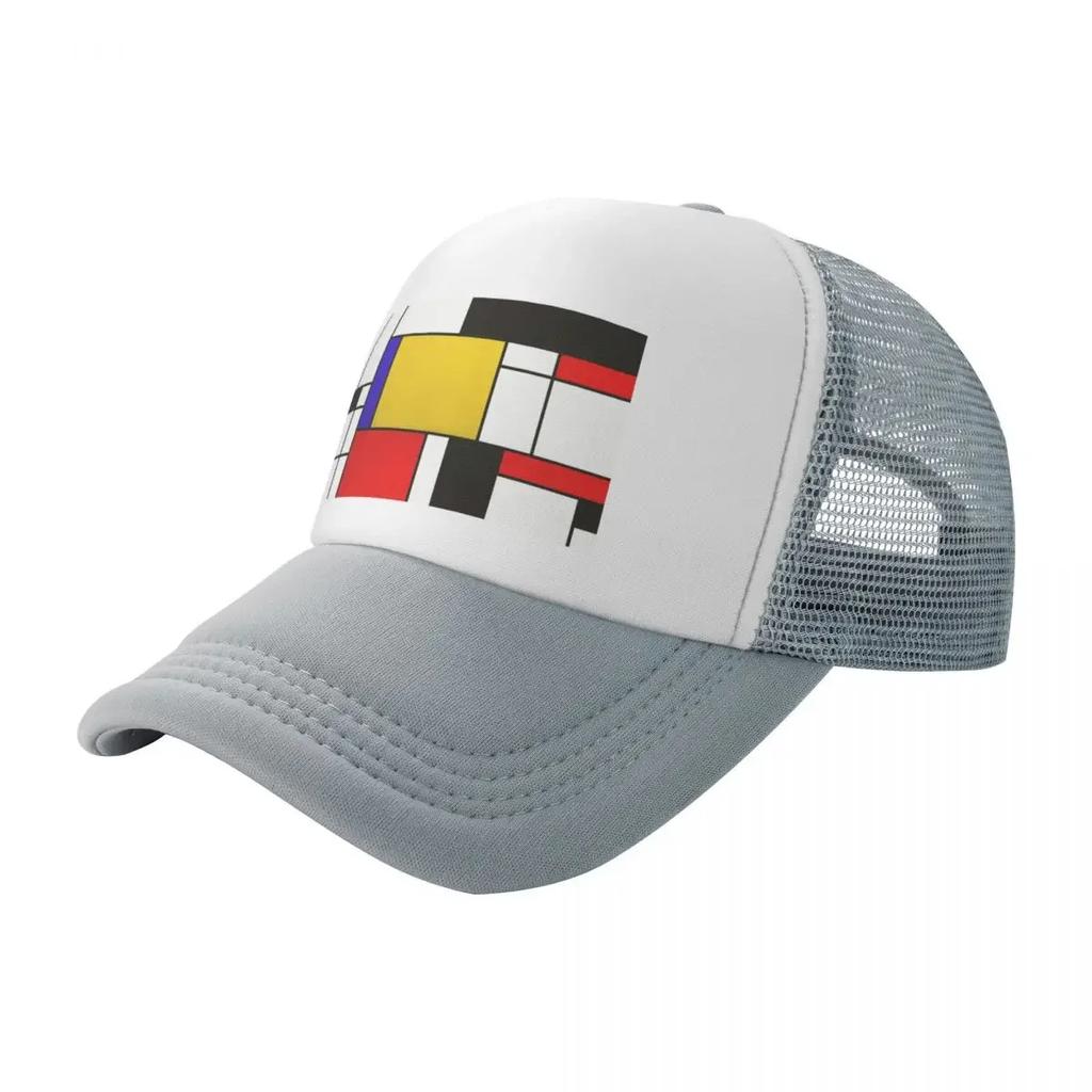 Mondrian Style Abstract Art Baseball Cap Snap Back Hat Unique hats Snapback Cap For Girls Mens