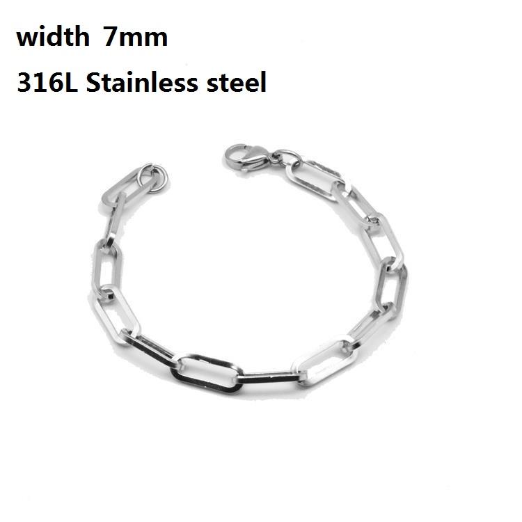 Kubánský řetízkový náramek z nerezové oceli 316L pro muže Ženy Figaro Vintage Metal Viking Kpop Pulseras Emo Roztomilý luxusní dárek na šperky