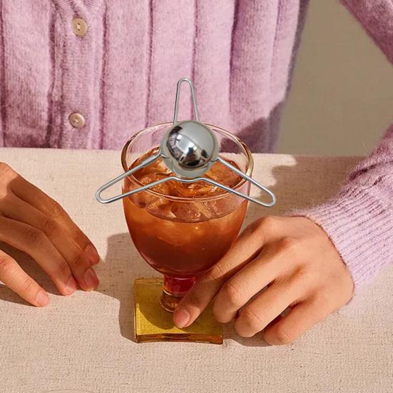 Stainless Steel Drink Chiller Espresso Freezing Ball Espresso Chilling Ball Coffee Cup Cooler Beverage Chilling Accessory