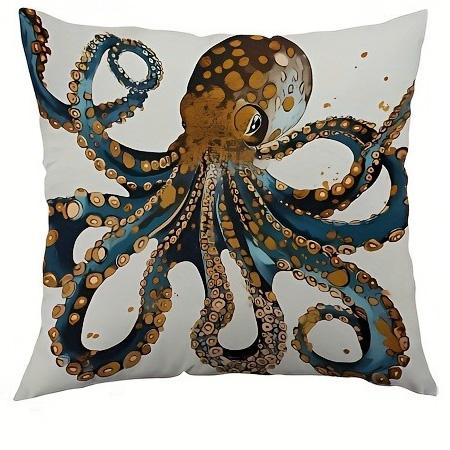 Home Decor Colorful Octopus Patterns Pillow Covers Pattern Cushion Cover Suitable For Sofa Bedroom Car Pillow Cover