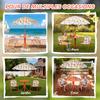 Children's Garden Furniture Set, Table, 2 Folding Chairs, 100 Cm Parasol, Animal Print, Orange