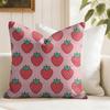 Strawberry Pattern Cushion Cover Natural Linen Pillow Cover DoubleSided Print Cushion Cover for Sofa Home Decor
