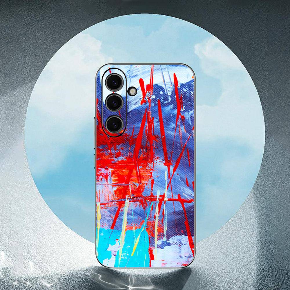 Fashion Colorful Pattern IMD Art For Samsung Galaxy S23 S24 S25 Ultra S22 Plus S21 Black Soft Case Waterproof Soft Case