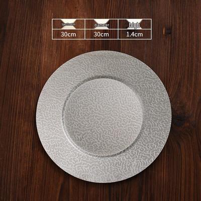 Wutuo Retro Embossed Round Dinner Plate