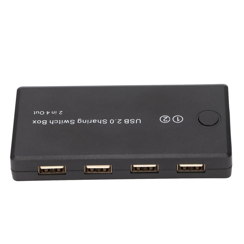 USB 2.0 Switch Selector 2 in 4 Out Great Compatibility Computer Peripheral Switcher Adapter