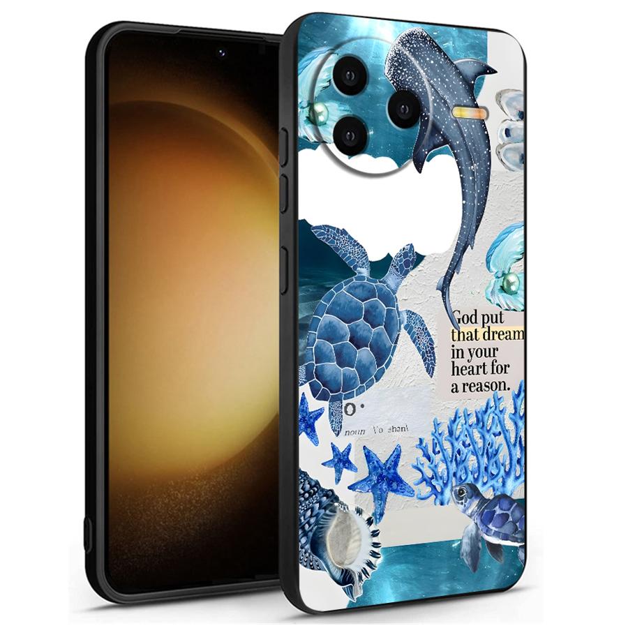 Creative Marine Organisms Art Funda Phone Cover Case for Xiaomi Redmi K40 K80 Pro 13C A5 A4 12C A1 A2 Plus 9 A3 14C 10
