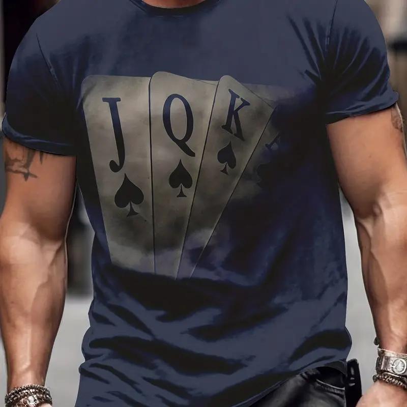 Poker Theme T-Shirt 3d Digital Print Graphic camisa hombre Causal Tees Short Sleeves Comfortable Pullover Tops Men's Clothing