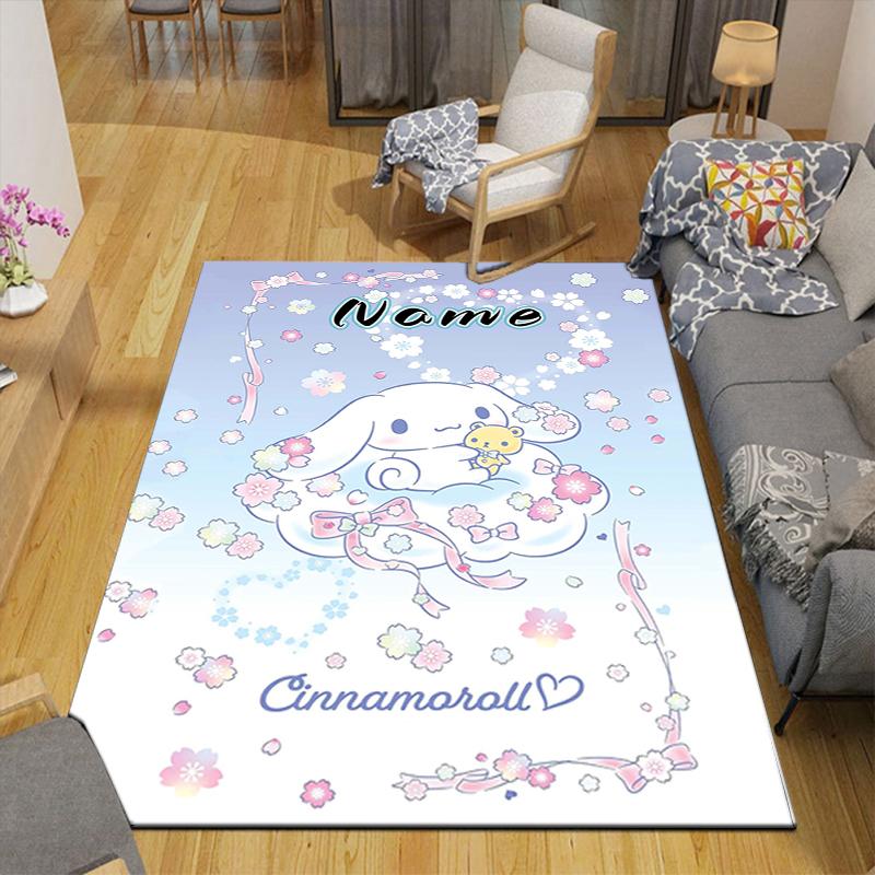 Custom 1Pc Melody Kuromi Flowers Rug Office Carpet Indoor Outdoor Entrance Doormat Nonslip Soft And Comfortable Living Room D2915287