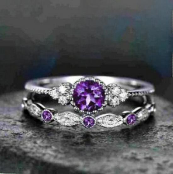 Sanjie Mode Zirconen Damesring: Verzilverd met Koper en Micro-Smaragd Accenten