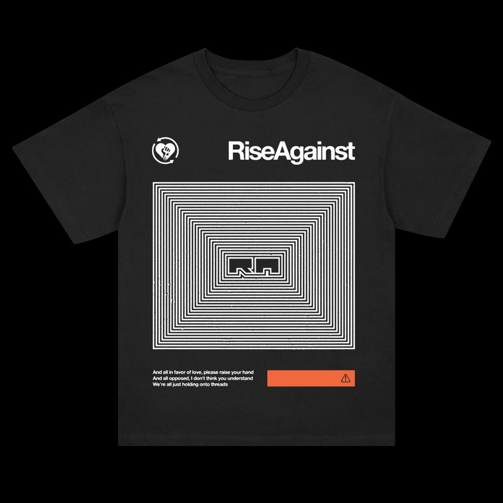 Fashion Hip Hop  Usa Rise Against Punk Band Graphic Unisex Womens Cotton TShirt Streetwear Vintage Fashion Unisex Summer Casual Tee