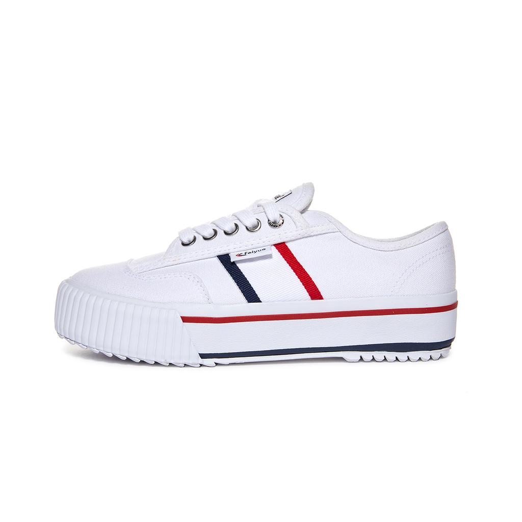 Feiyue Fe Lo Plain Platform / White/Red/Navy / Fus10007