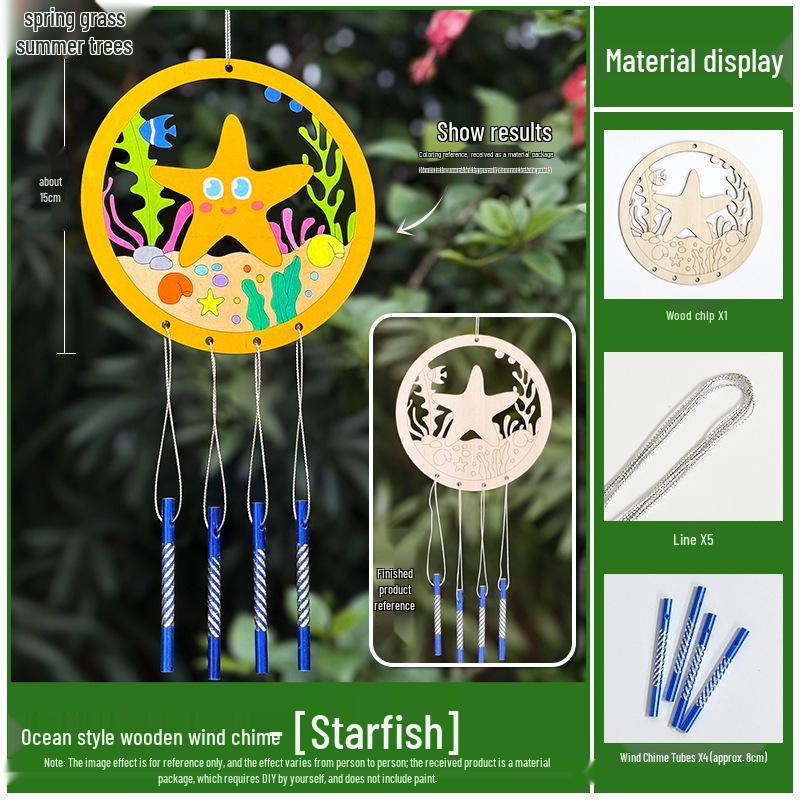 DIY Wooden Christmas Wind Chime Kit: Children's Painting & Decorating Ornament Gift
