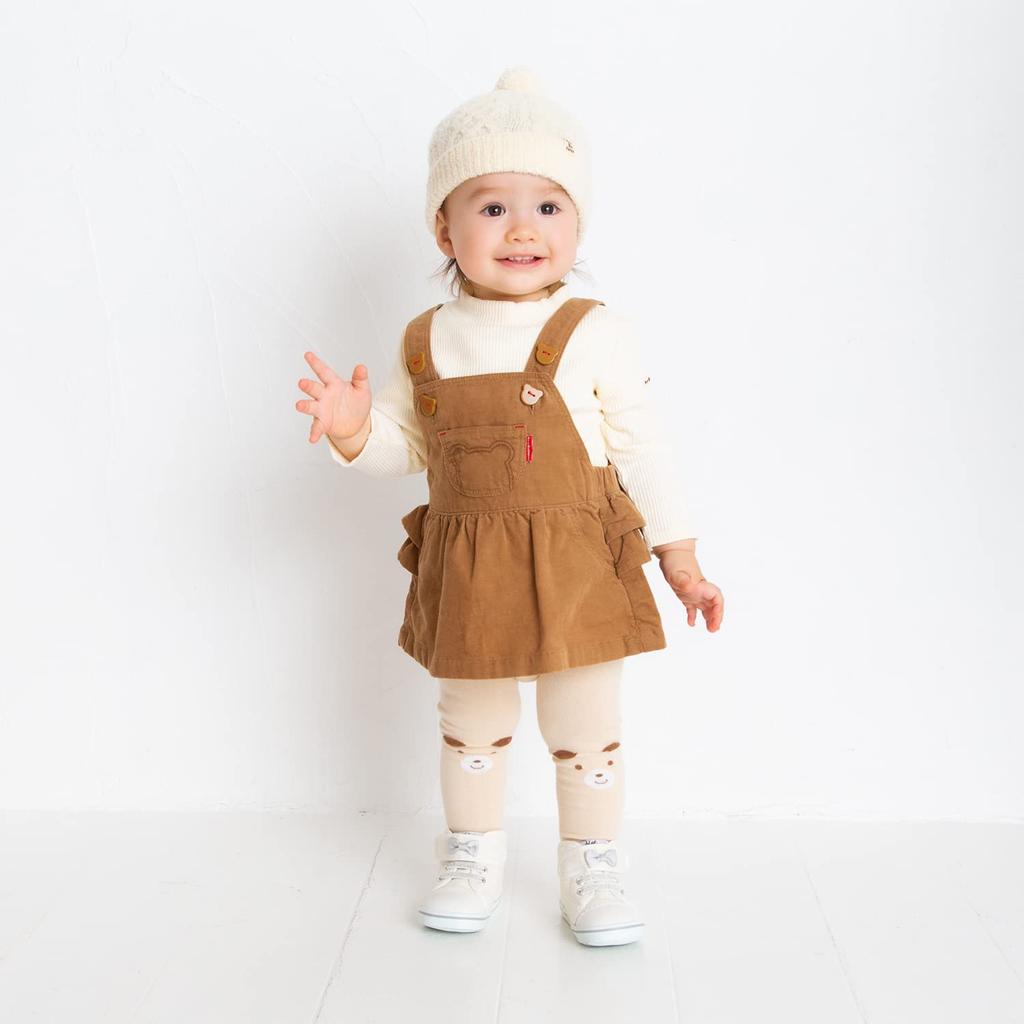 Miki House Hot Biscuits Jumper Skirt 73-1802-821 (90cm, Beige)