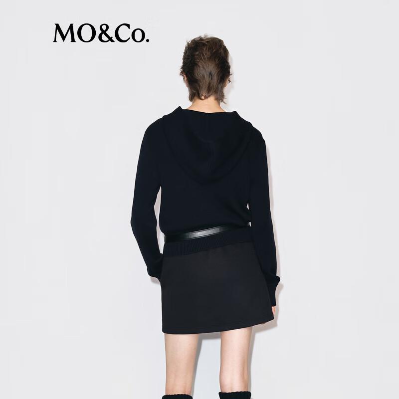 MO&Co. Women's 100% Wool Hooded Sweater