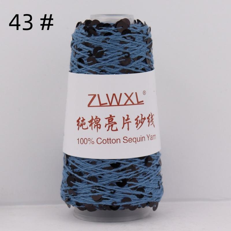 1000g /3200M 100% Cotton Yarn 6mm+3mm Special Sequin Yarn DIY Knitted Garment Accessories Rag Doll Knitting Yarn