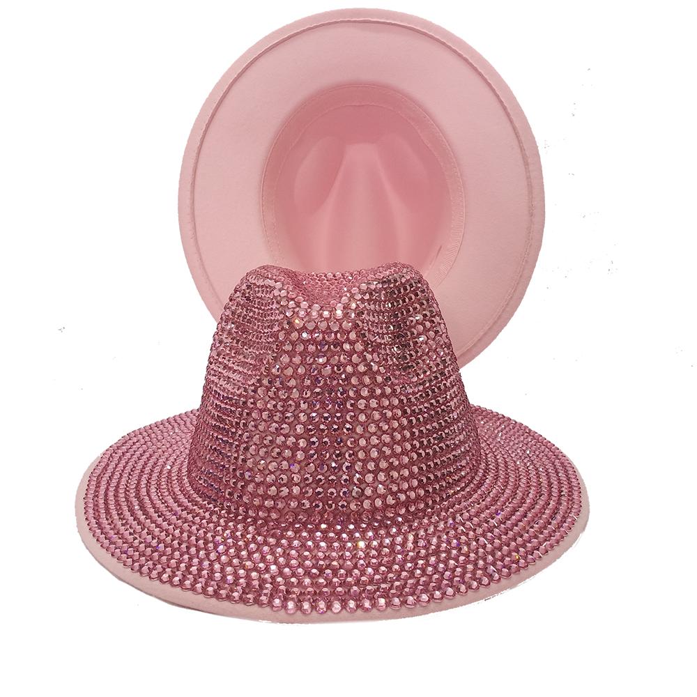 Fedoras Rhinestone Fedora Hat for Women Gemstone Fedoras Jazz Top Hat Winter Handmade Performance Hat Party Hat Jackson Hats