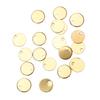 20pcs Stainless Steel Round Pendant DIY Dog Tags with Hole Jewelry Making AccessoryGold 10mm