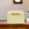 Farmhouse Iron Bread Box Bin Flip Top Storage Sundries Organizer for Countertop Home Coffee Shop