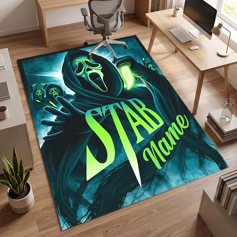 Scream (1) Personalized Name Office Carpet Stylish Decor for Living Room Bedroom Kitchen