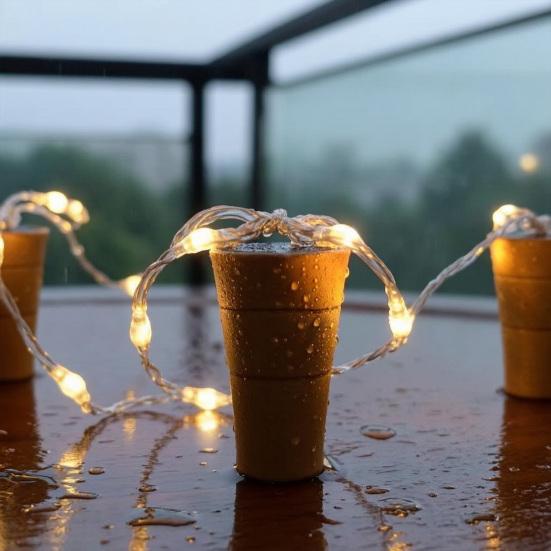 Wine Bottle Light with Cork Solar Powered 46315 LED Fairy String Light for DIY
