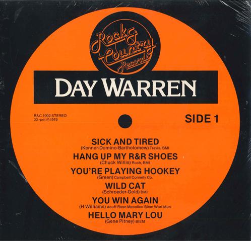 

LP Record DAY WARREN - Day Warren R&C1002 Rock & Country 1979 Sweden Rock