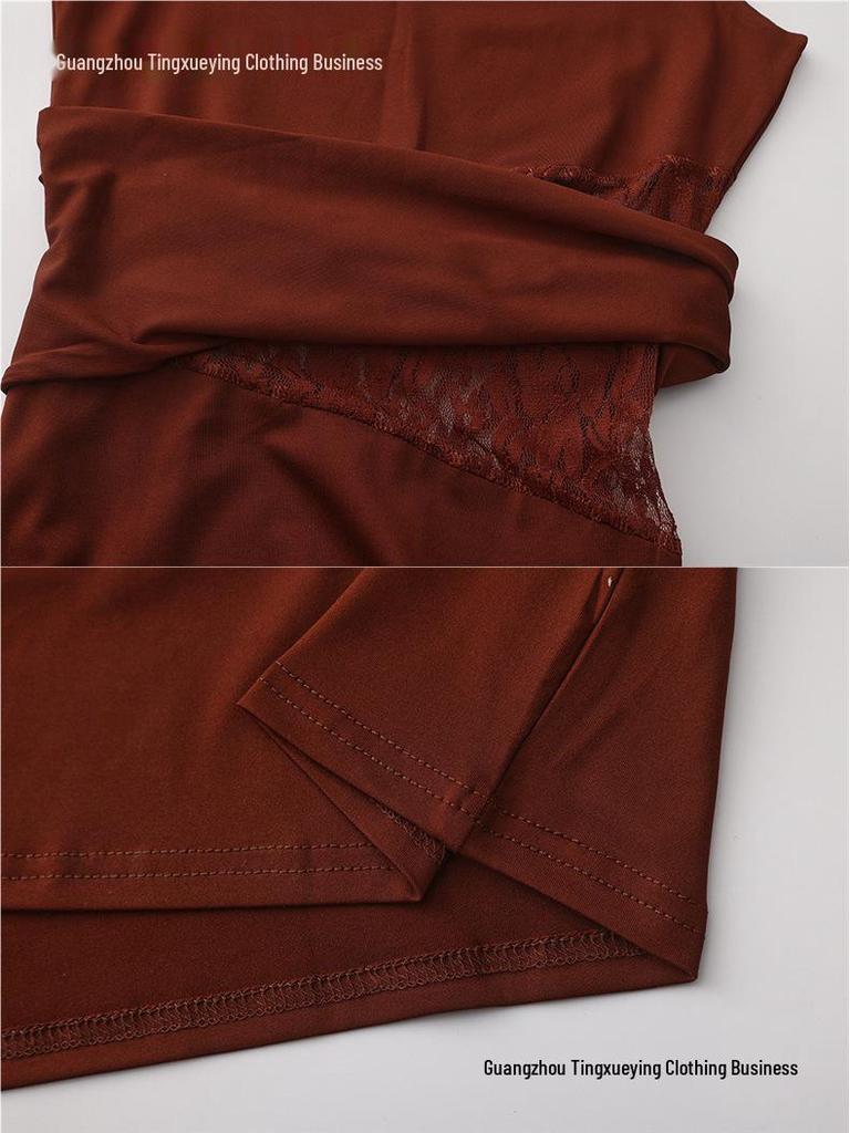 European Spring Style Lace Patchwork Backless Dress