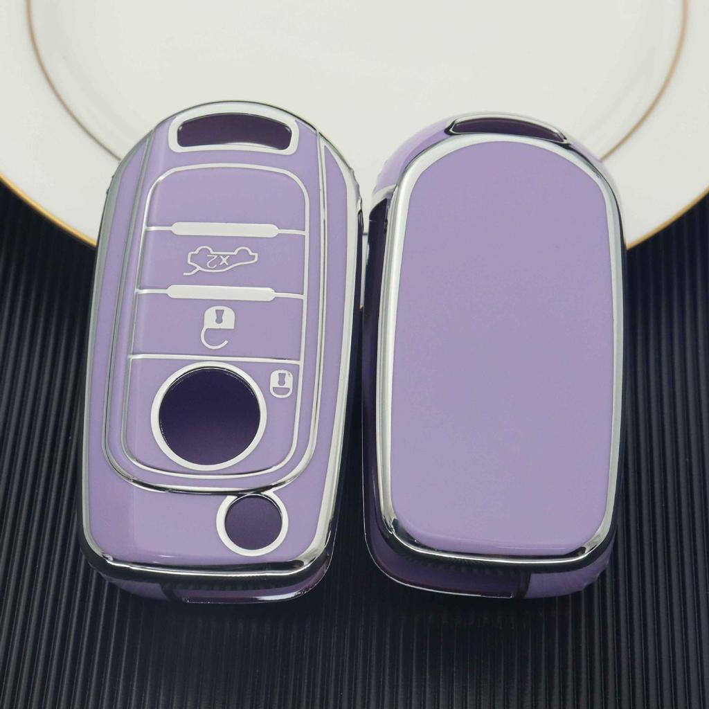 Tpu 3 Buttons Key Case Cover For Fiat Cronos Egea 500X Toro Tipo For Dodge Neon Keyless Fob Shell Skin Holder Protector