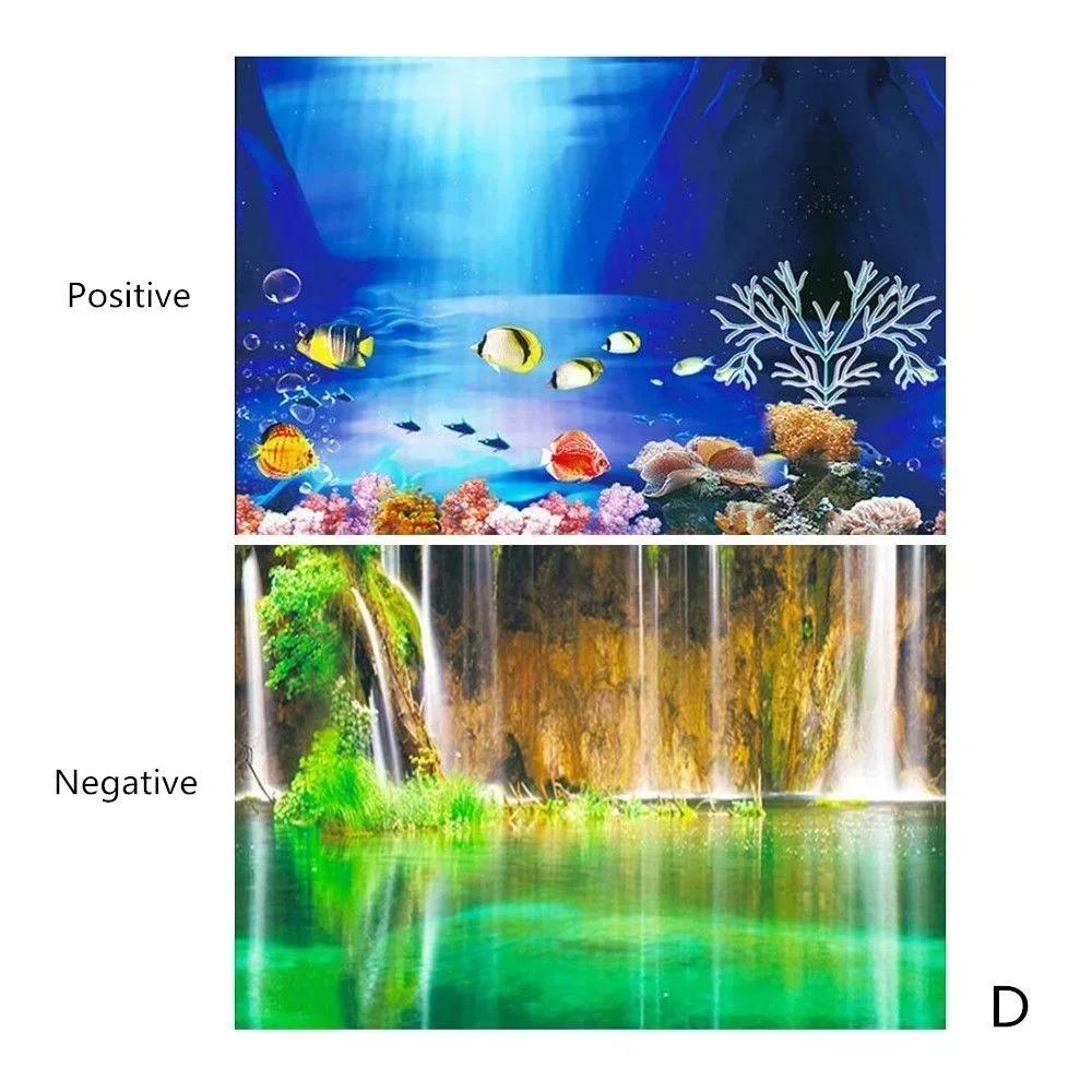 Decor Fundal Acvariu cu Plantă Oceanică 3D Aquascape Autocolant Poster Acvariu Pictură Aquascape Accesorii acvariu