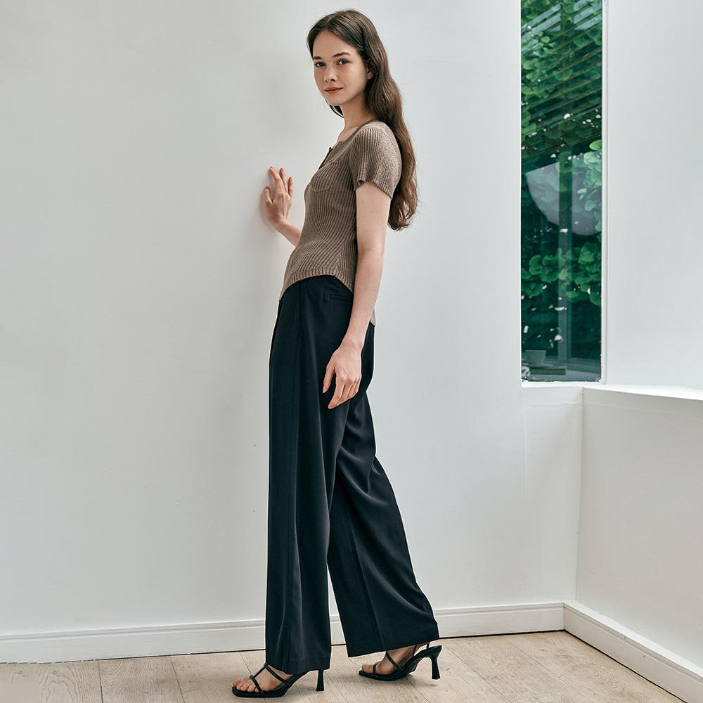 WEDNESDAY DELIGHT Wd_Summer Wide Slacks_Black
