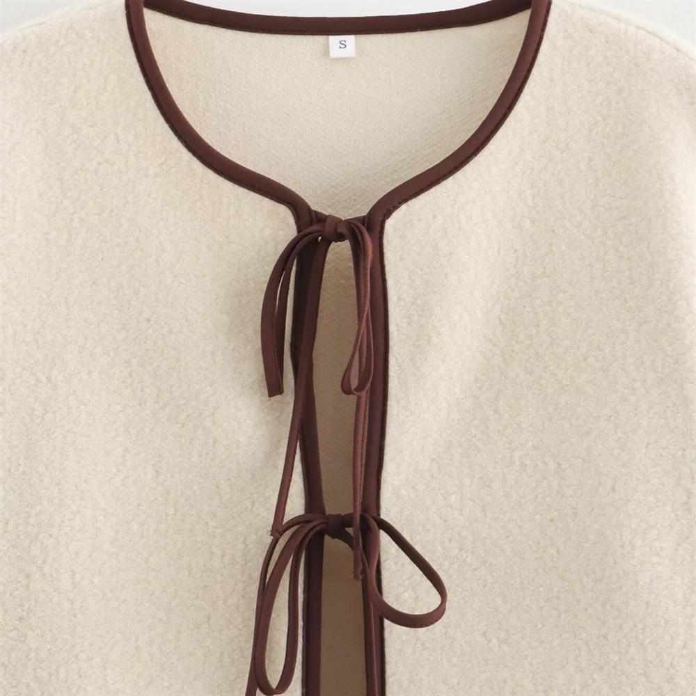 Spring 2025 Women's Bow-Tie Cardigan: Stylish & Versatile Jacket Top