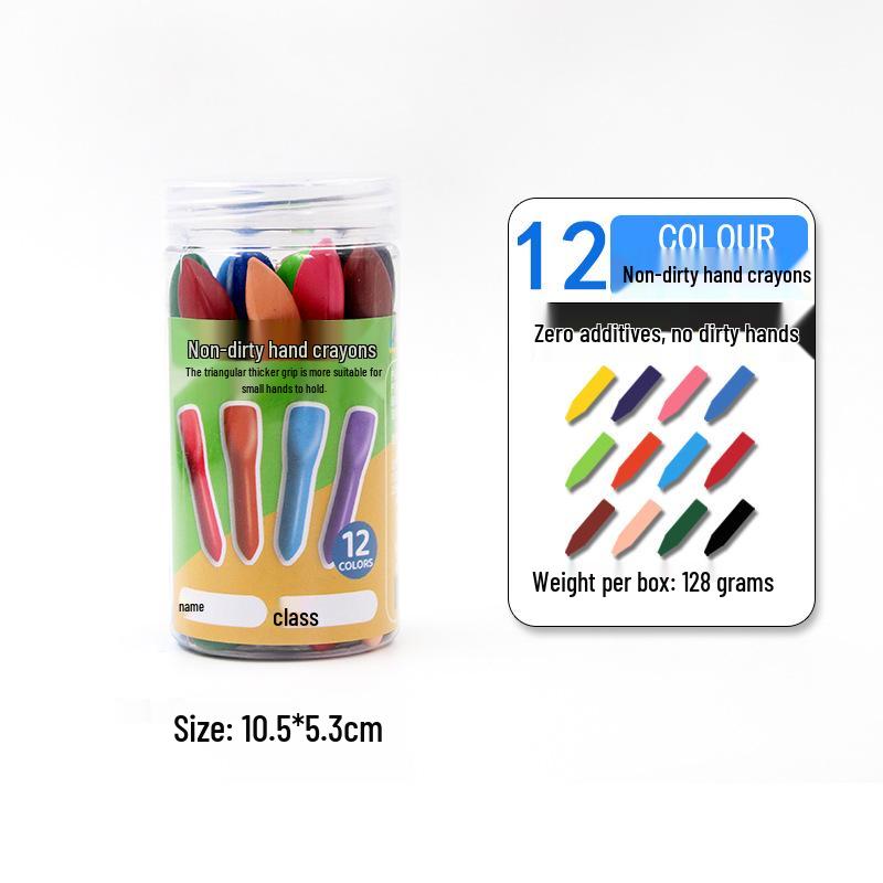 Fat Head Crayons & Colored Pencils - Children s Triangular Grip Painting & Doodling Tool
