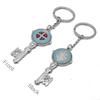 2 Stück Mehrfarbiger Schlüssel Exorzist St. Benediktus Kreuz Schlüsselanhänger Anhänger Kreis Ring Religiös Kirche Geschenkbeutel Zubehör.
