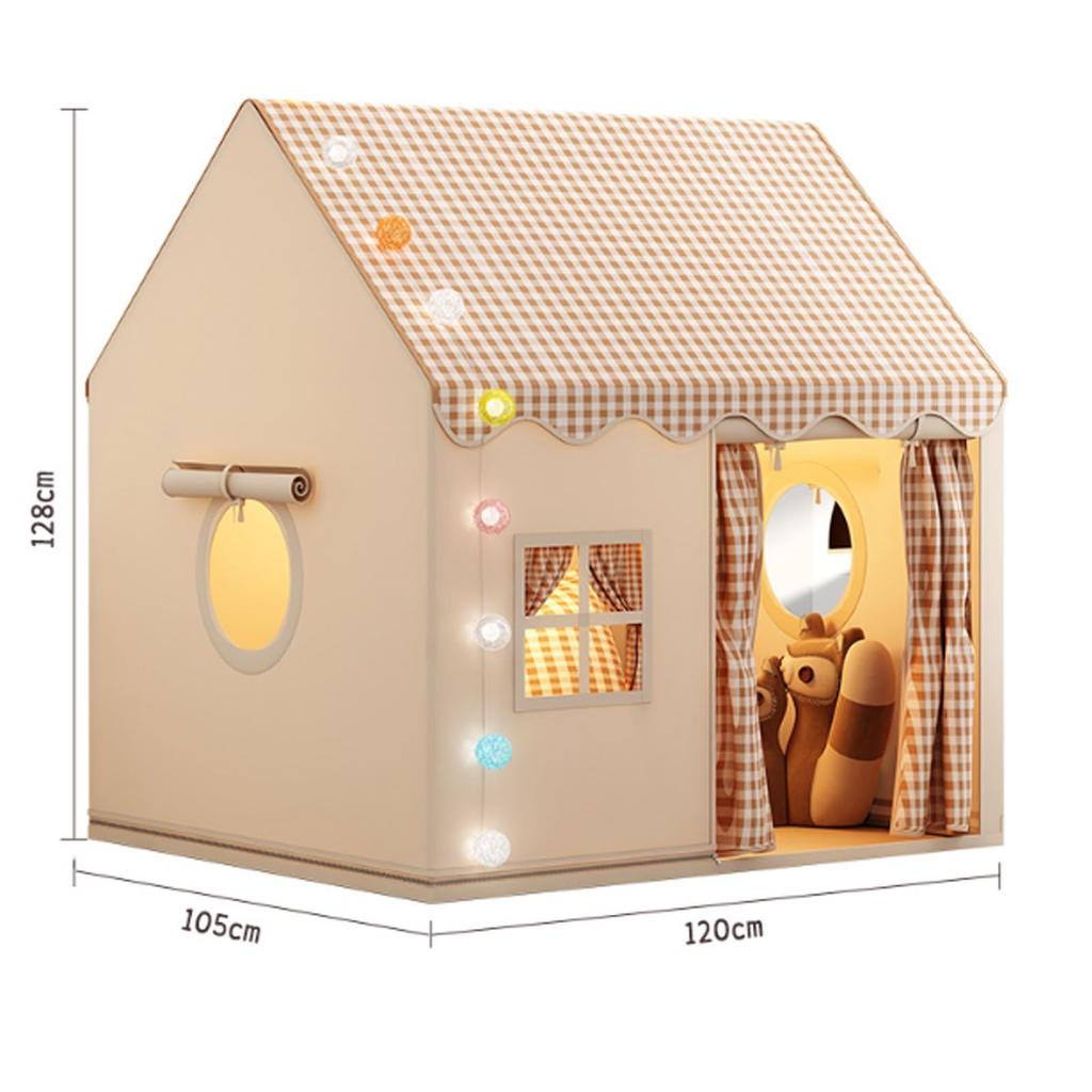 Kids Tent, Children's Indoor Cardboard House, Secret Base, Kids' Playhouse, Indoor Castle for Girls and Boys with Windows and Doors, Suitable for