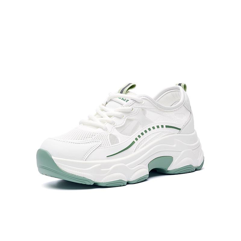 

Sports sandals women s 2025 summer new hollow breathable thick-soled muffin casual height-increasing white shoes 40 зелёный