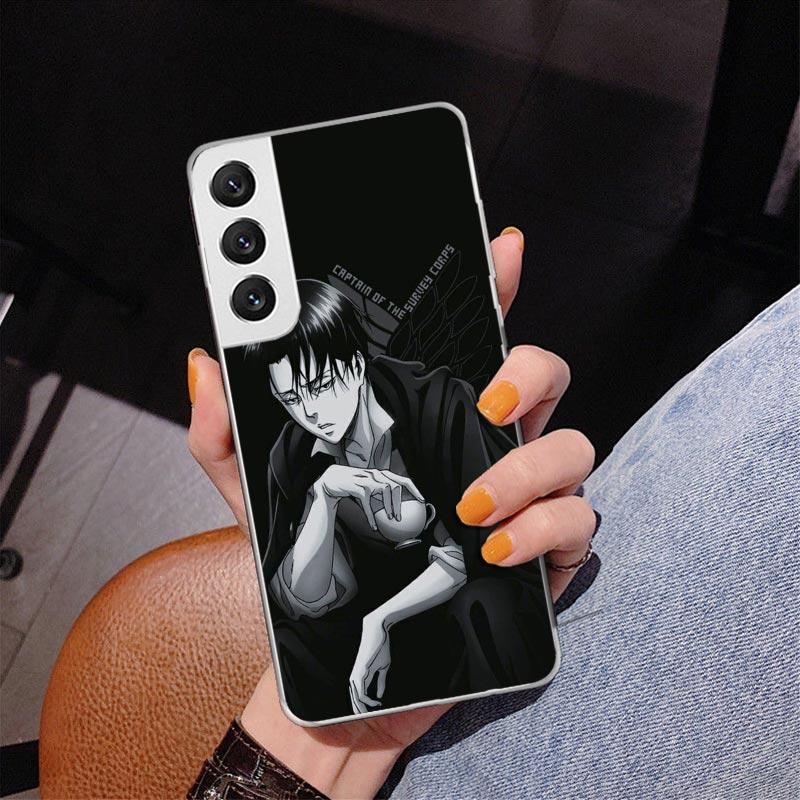 Attack Levi Phone Case For Samsung Galaxy S24 S25 Edge S26 Ultra S23 S22 S21 Plus S20 FE + Personalized Print Cover Galaxy S24 S