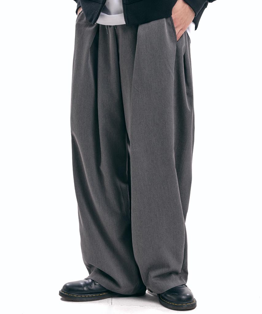 Descheuis Side-Pleated Balloon Fit Slacks_Charcoal