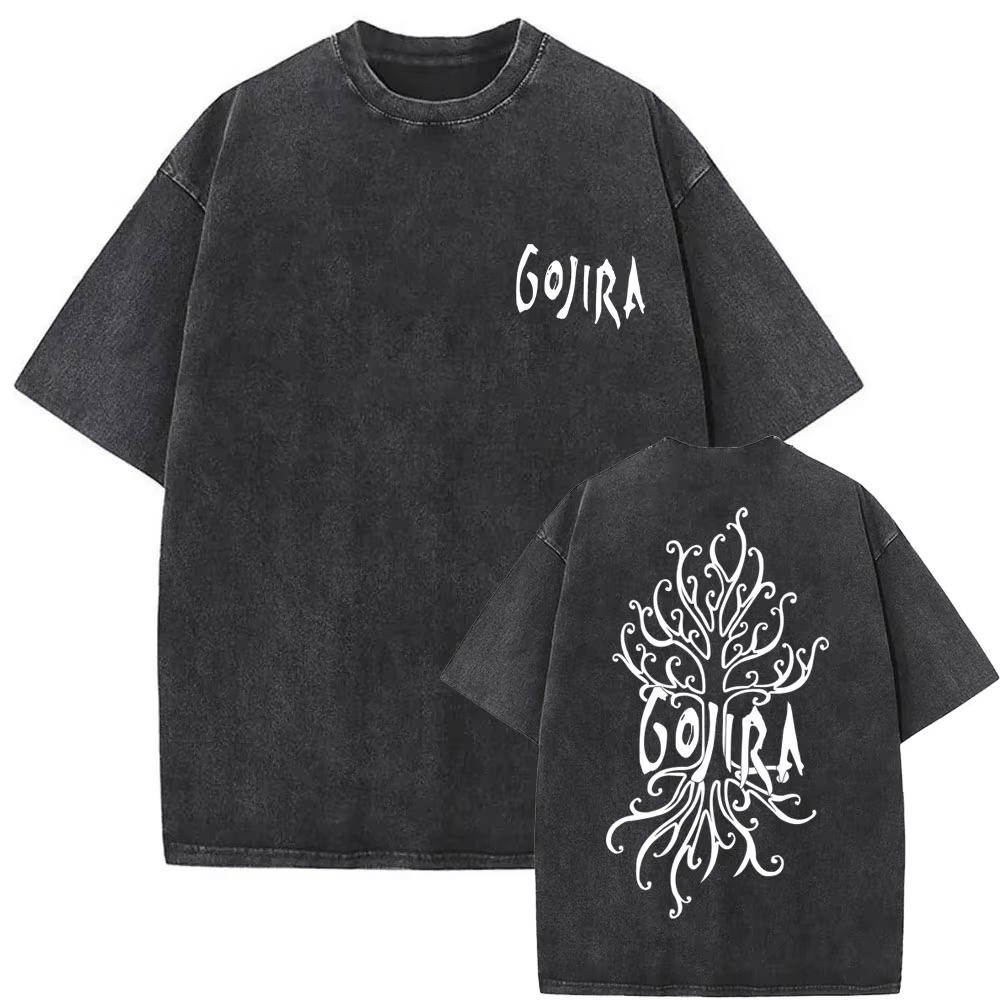 Prané Vintage Kovové Rocková Kapela Gojira Tričko Z Marsu Na Sirius Trička Pánské Dámské Gotické Punkové Oversized Trička Streetwear