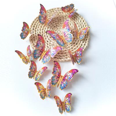 12pcs/set Colorful Butterfly Wall Stickers Creative Wall Decals Wall Decors for Birthday Party Adhesive Stickers Bedroom