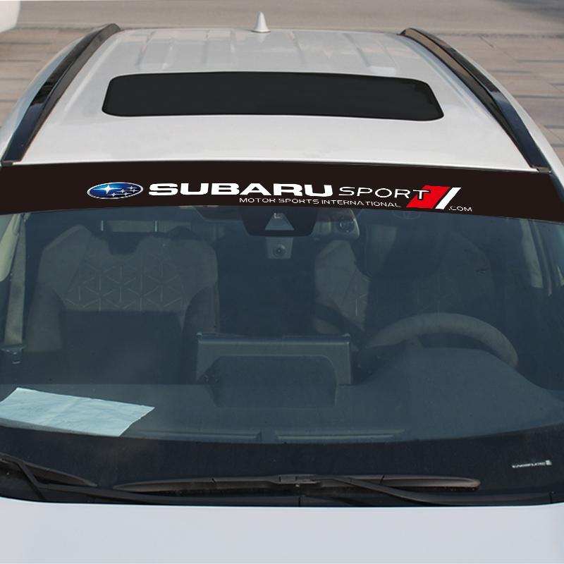 Car Emblem Front Rear Windshield Decal Sticker Decoration For Subaru Outback Impreza Legacy WRX STI BRZ Forester XV Levorg Exiga dos3