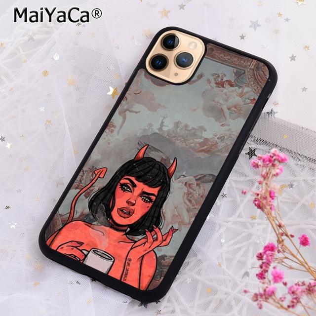 

MaiYaCa Aesthetic Devil Woman Phone Case Cover For iPhone 17 Air 16 15 plus 11 12 13 14 pro max shell coque iPhone 11pro max