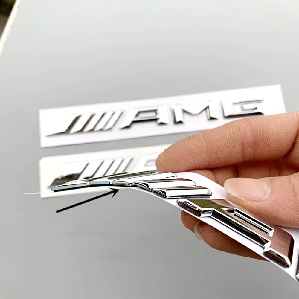 Para acessórios AMG Mercedes Benz A B C E G CLA W211 W203 W204 W210 1 peça Adesivo de Letras Emblema 3D AMG para Porta-malas Traseiro de Carro