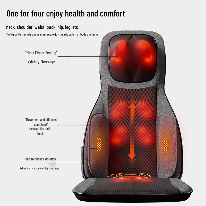 Aux Full Back and Waist Massage Cushion with Heat