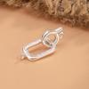 S925 Sterling Silver Universal Connector Clasp for DIY Bracelets and Necklaces, Round/Square Double Ring End Clasp.